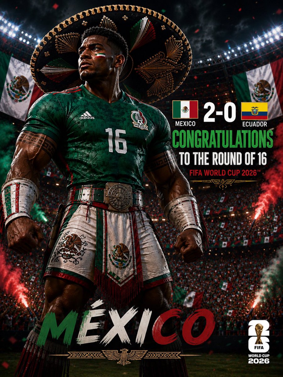 2fass1900's tweet photo. 🥳Congratulations on qualifying for the Round of 16 of the 2026 World 
Cup🥳

👏🏽👏🏽👏🏽👏🏽👏🏽👏🏽👏🏽👏🏽👏🏽
#المكسيك 
#Mexico

#كأس_العالم2026 | #مونديال2026 | #كأس_العالم
| #FIFAWorldCup2026 | #FIFAWorldCup https://t.co/wSJstb4IYR