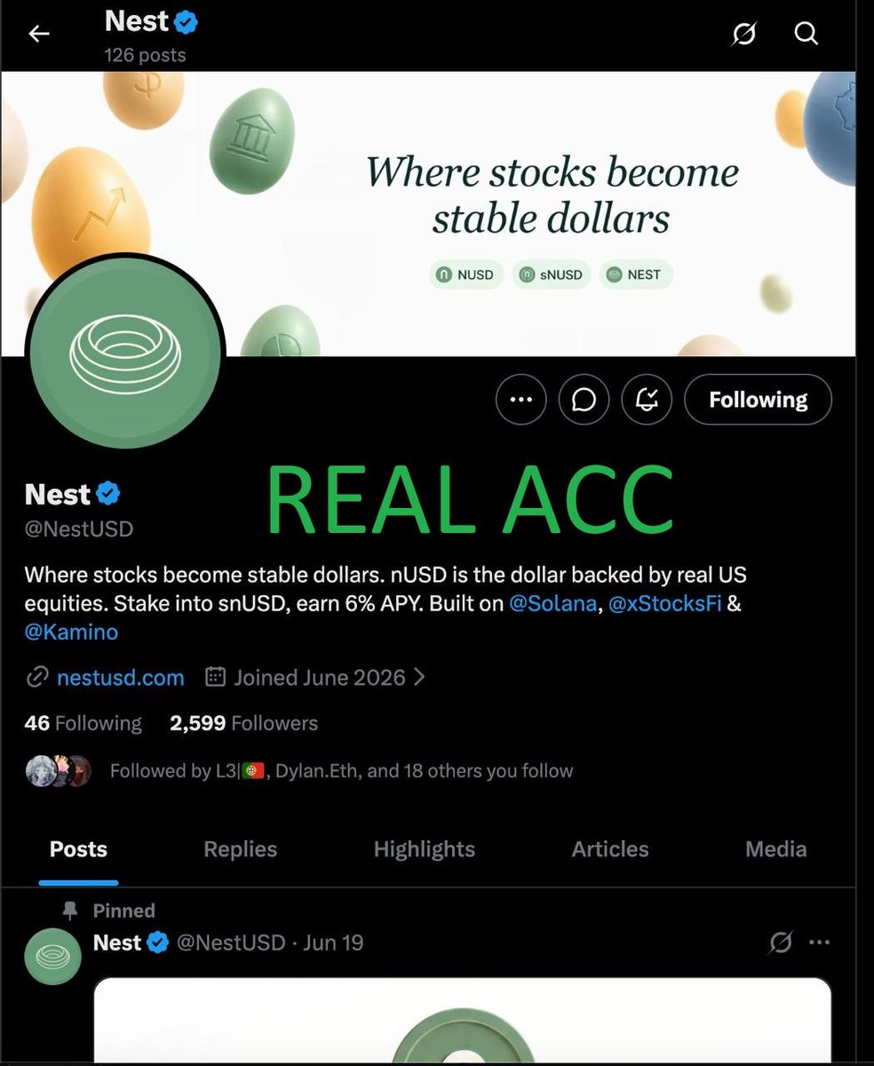holdit_end's tweet photo. Attention someone made fake account of @NestUSD
FAKE account - @NestUSD_ - do not interact with it, do not connect wallet or claim anything, just block it.

Be safe guys https://t.co/IZPybp4upN