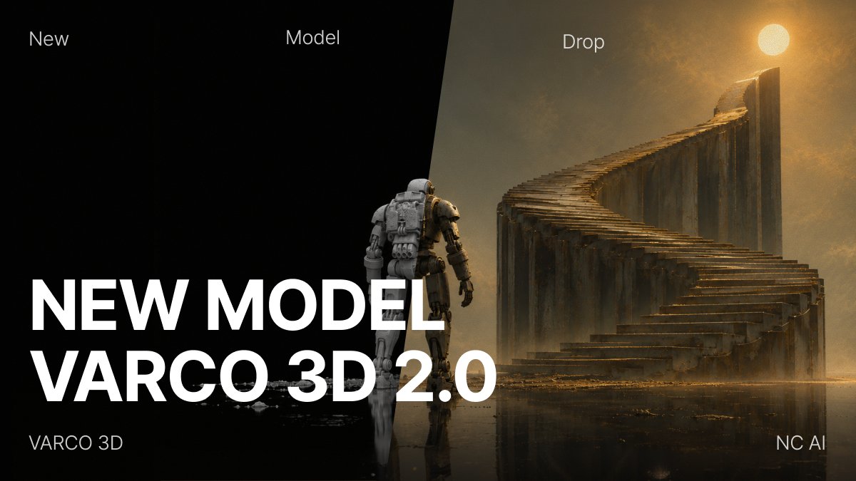 VARCO3D's tweet photo. This isn't photography. It's geometry.
VARCO 3D 2.0 is here.

Higher detail. Sharper textures. Cleaner topology.
Built to go beyond generation.
Link: https://t.co/nsEEj6ljz7

#VARCO3D #3DAI #GenerativeAI