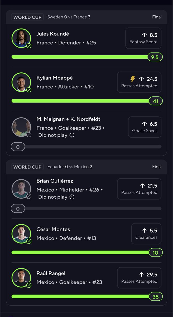 PSlipZ14's tweet photo. Mbappe Discount 10x✅⚽️🏆#Mbappe #Prizepicks #Worldcup https://t.co/vhoNNapM0i