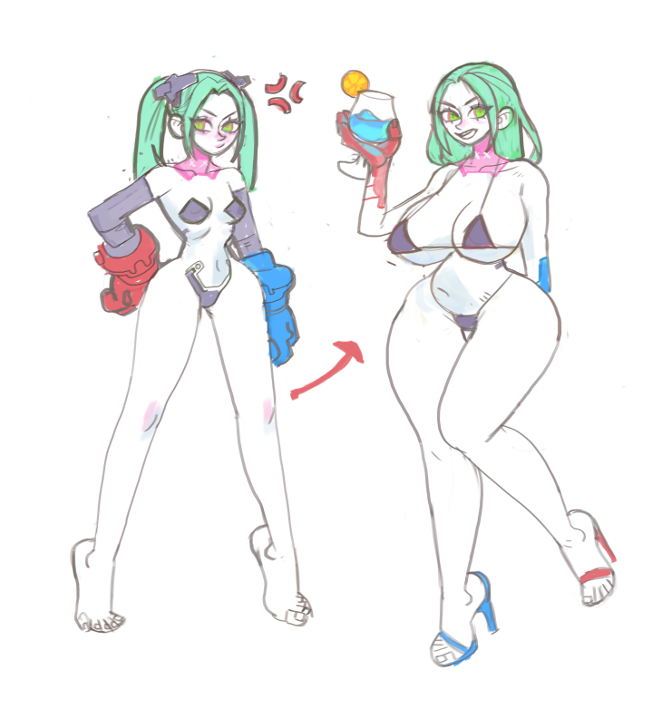 Kurosaki_Artist's tweet photo. Rebecca Cyberpunk Thiccening compilation! https://t.co/xDx0y01LZ5