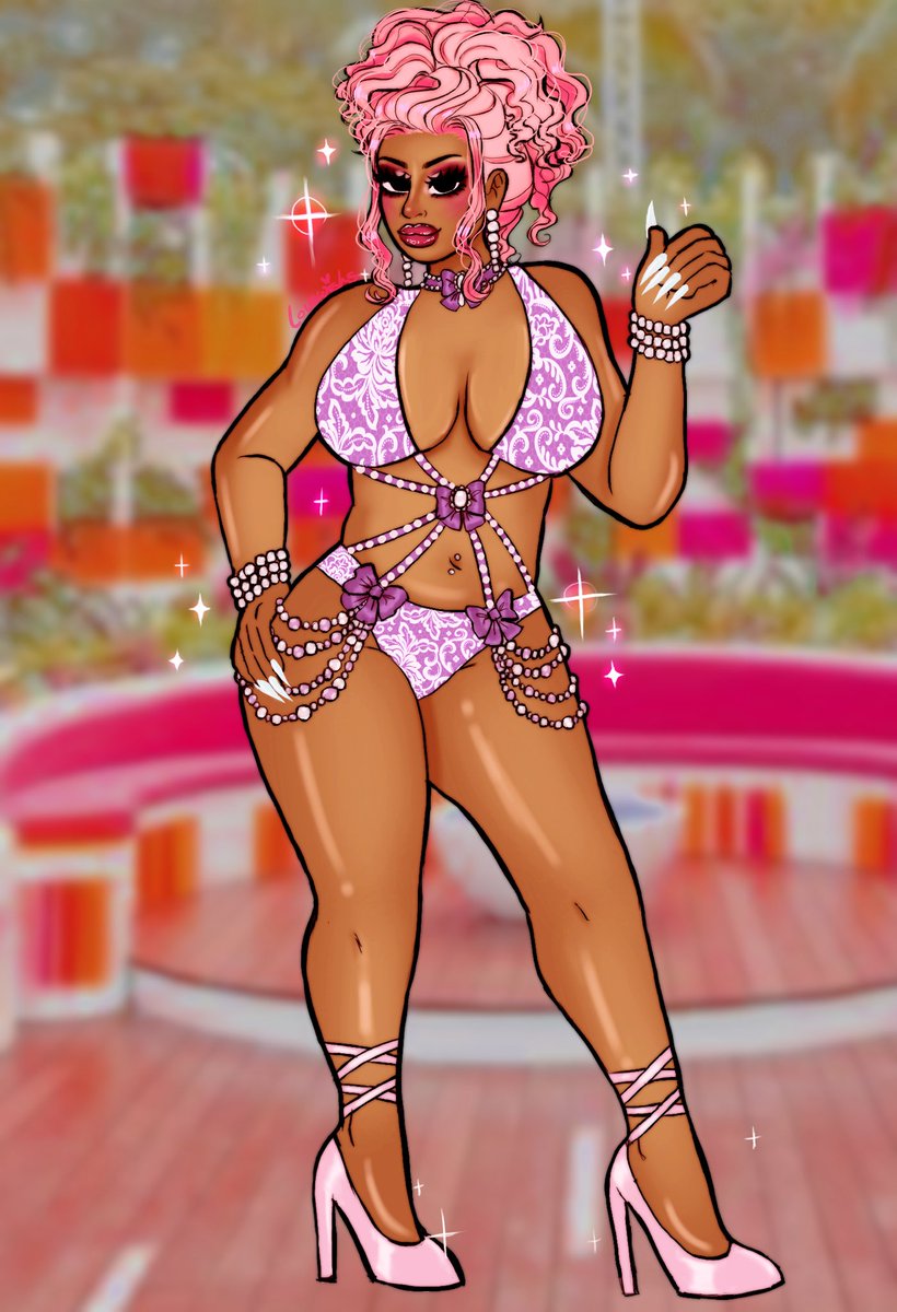 LOVEWISHS's tweet photo. MEGAN THE WOMAN THAT YOU ARE 🫪❤️‍🔥🎀 @theestallion #LoveIsland #fanart https://t.co/llnDVTyKyV