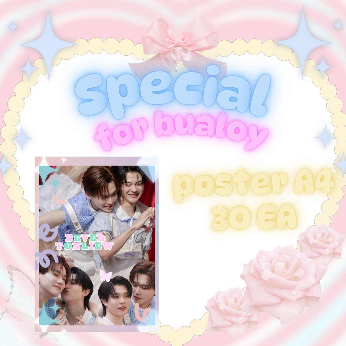 __XCVI_'s tweet photo. ɢɪᴠᴇᴀᴡᴀʏ 𐔌՞. .՞𐦯
#FoureverYouFareWellParty

Postcard 150 EA 
Special for bualoy 🦫🌱🌷🪷
Poster 30 EA

📆 5 July 2026
⏳ TBA 

มารับกันเยอะๆน้า~ https://t.co/hfJNY8M9tq