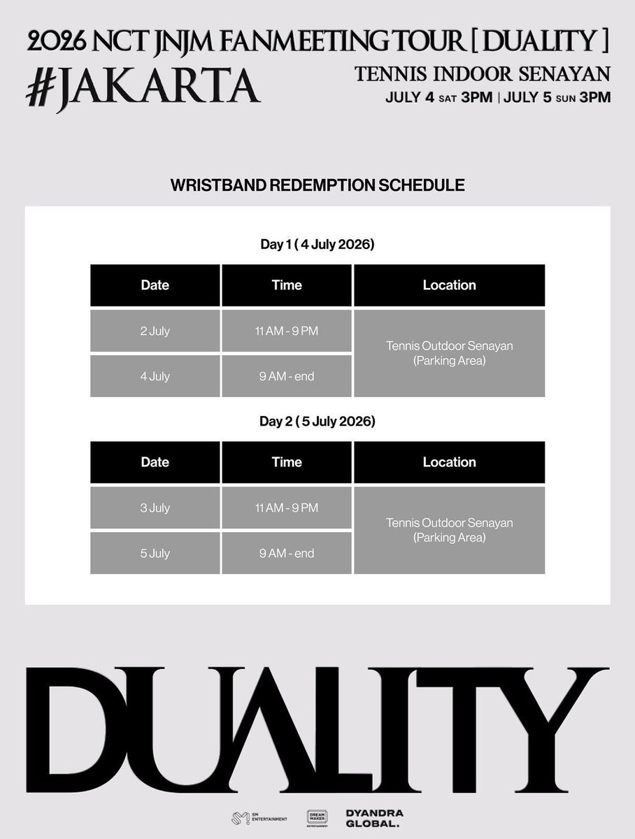 subak_talgi's tweet photo. Open Jasa Tukar Tiket Konser in Jakarta
NCT JNJM Fan Meeting [Duality]

💸 50k/tix
✅ Incl. all (print evoc, materai, fotokopi ktp)
✅ COD venue
✅ Gosend

DM me or  IG:@subak.talgi 🫶🏻

t. jastip tuker tiket tuktik wristband wb gelang jeno jaemin fm tendoor jkt senayan https://t.co/RjwNIcSmpC
