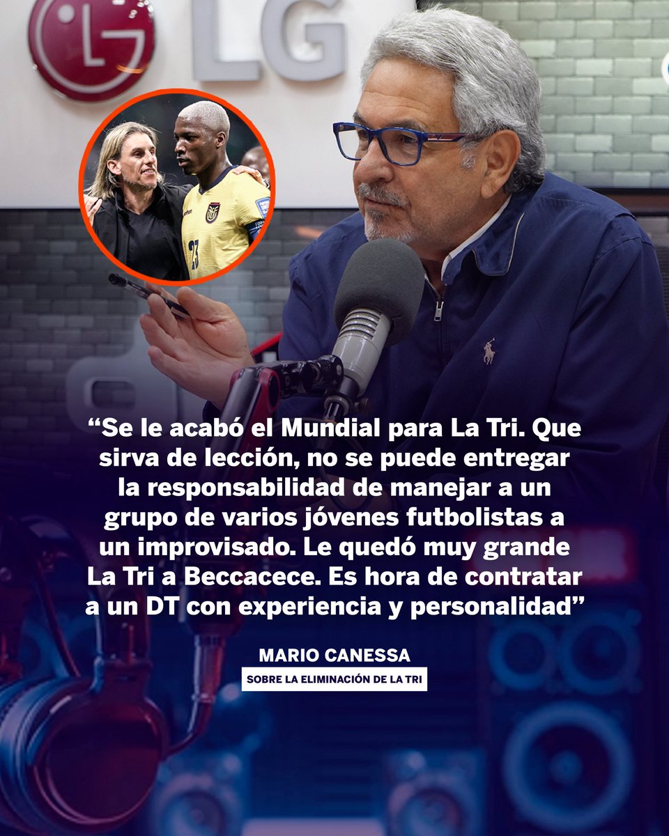 RadioDibluFM's tweet photo. 💣 “LE QUEDÓ MUY GRANDE LA TRI A BECCACECE”

💬 Comentario de @mariocanessa tras la dura eliminación de Ecuador en el Mundial.

#DibluMundialista https://t.co/9xt0o1Cb46