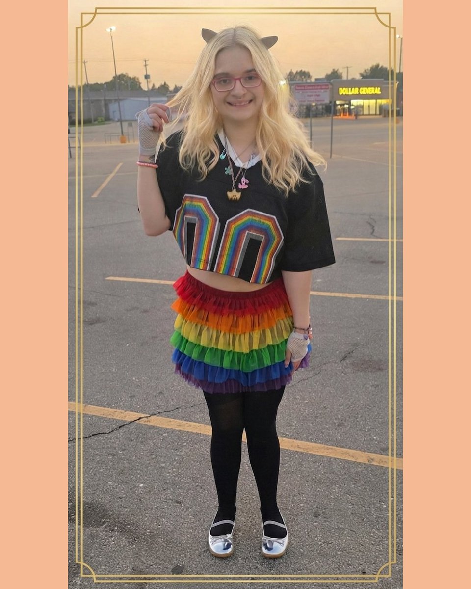 BrokenRoese's tweet photo. Rainbows, tulle, and being true to me. Happy Pride Month! 👑🌈 ​#RainbowStyle 🌈
​#Pride2026 🏳️‍🌈
​#LoveIsLove 💖
​#WhimsicalFashion ✨
​#ColorfulVibes 🩷 https://t.co/OxI6dU8qwP
