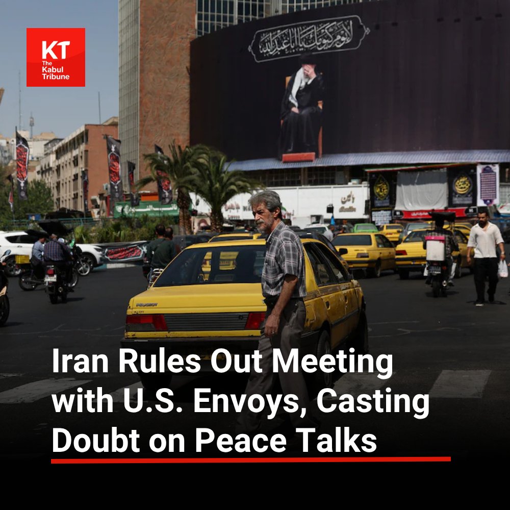 TheKabultribun's tweet photo. Iran will not hold talks with senior U.S. envoys who recently arrived in the region, a move that has cast doubt on prospects for a lasting peace agreement between the two countries, Reuters reported.
https://t.co/0wN7ymWTpl https://t.co/Fnf6xHXbT7