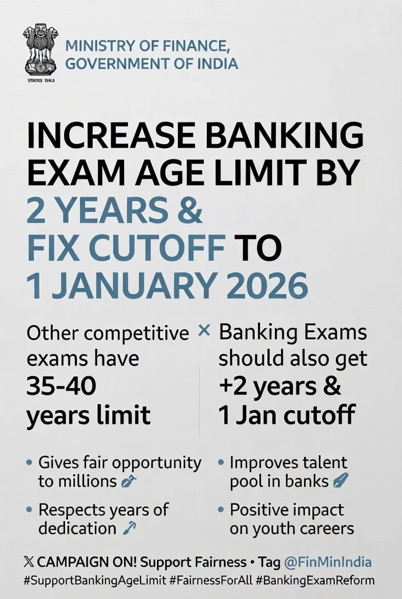 graniteignite's tweet photo. Candidates born just a few months apart should not face vastly different eligibility outcomes. Uniformity matters.
#FixIBPSAgeCutoffTo1stJan #AgeRelaxation #EqualOpportunity
@PMOIndia @FinMinIndia @DFS_India @ibps_official https://t.co/qnCeh1ZYE7