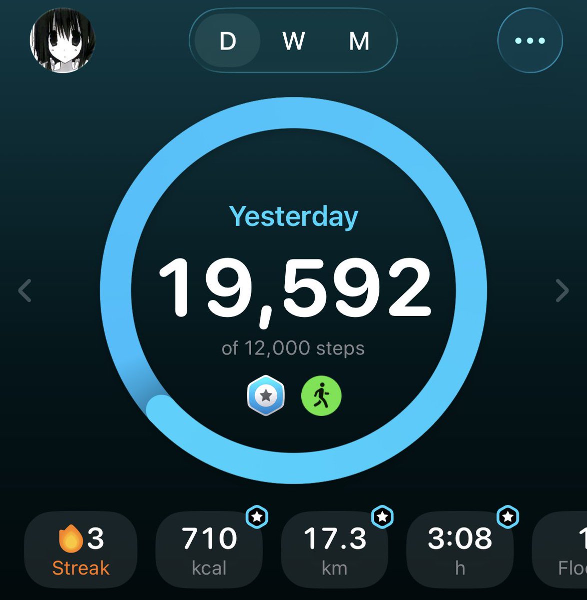 filthyyraat's tweet photo. steps and cals consumed >_<
(It says yesterday bc it’s 00:00 but I was today) https://t.co/5Uk8LKfRXu
