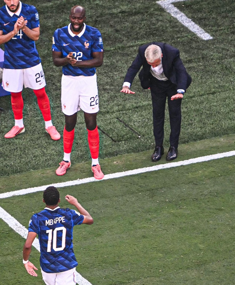 Nirel01's tweet photo. Respect to Pele but he never scored a hat-trick in a World Cup final like Mbappe has done.

Respect to Maradona but he never scored most goals in a World Cup knockout stage like Mbappe has done.

Respect to Ronaldinho but he never played in 3 world cups like kylian Mbappe has done.

Respect to Cristiano Ronaldo, but he never scored 18 goals in 3 World Cups like Mbappe has done.

Respect to Luis Figo, but never won the world cup golden boot like kylian Mbappe has done.

Kylian Mbappe is already making History that might not be erased easily, Mbappe is Greatest Ever Player to play in the World Cup.

The Dictator 🇨🇵
The General 🇨🇵
The Lord Commander🇨🇵
The Greatest Player in World Cup history.