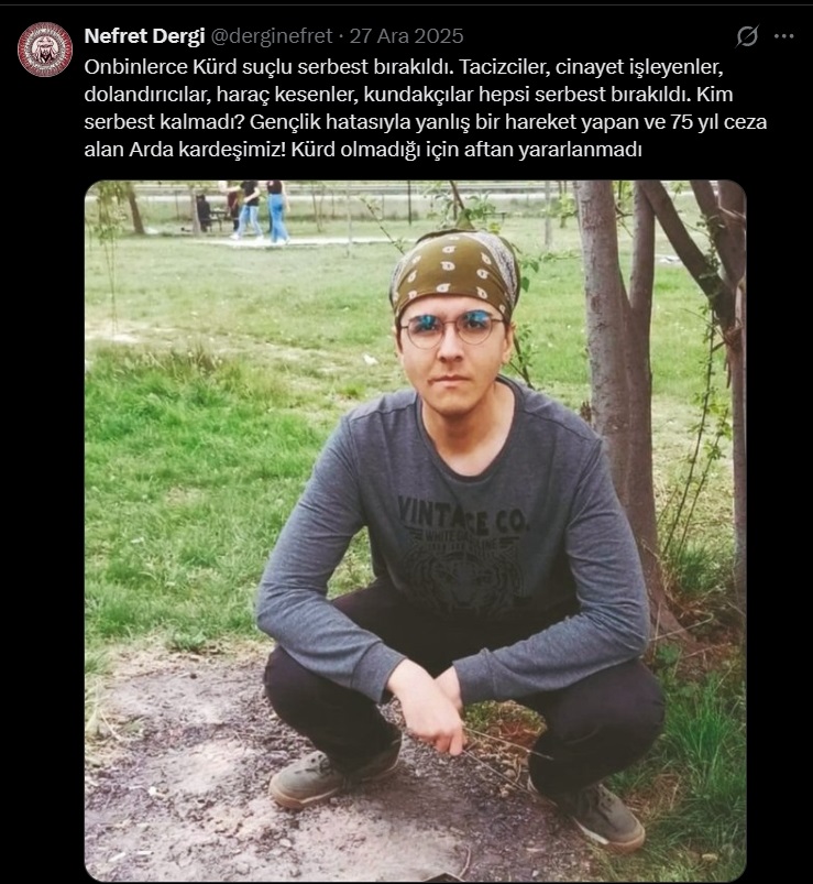 T1000sivimetal's tweet photo. Ahmet Minguzziyi öldüren 4 Kürt katilden ikisine Kürt Kökenli Karslı Avukat tarafından engelli raporu alındı. Katillerden ikisi ceza almıyor. Diğer iki katil sözde 24 yıl alıyor. Sonra bu süre düşüyor. Kimseyi öldürmeyen Arda ise 75 yıl ceza alıyor. Çünkü arkası yok ve Türk https://t.co/NJYQDXoocN