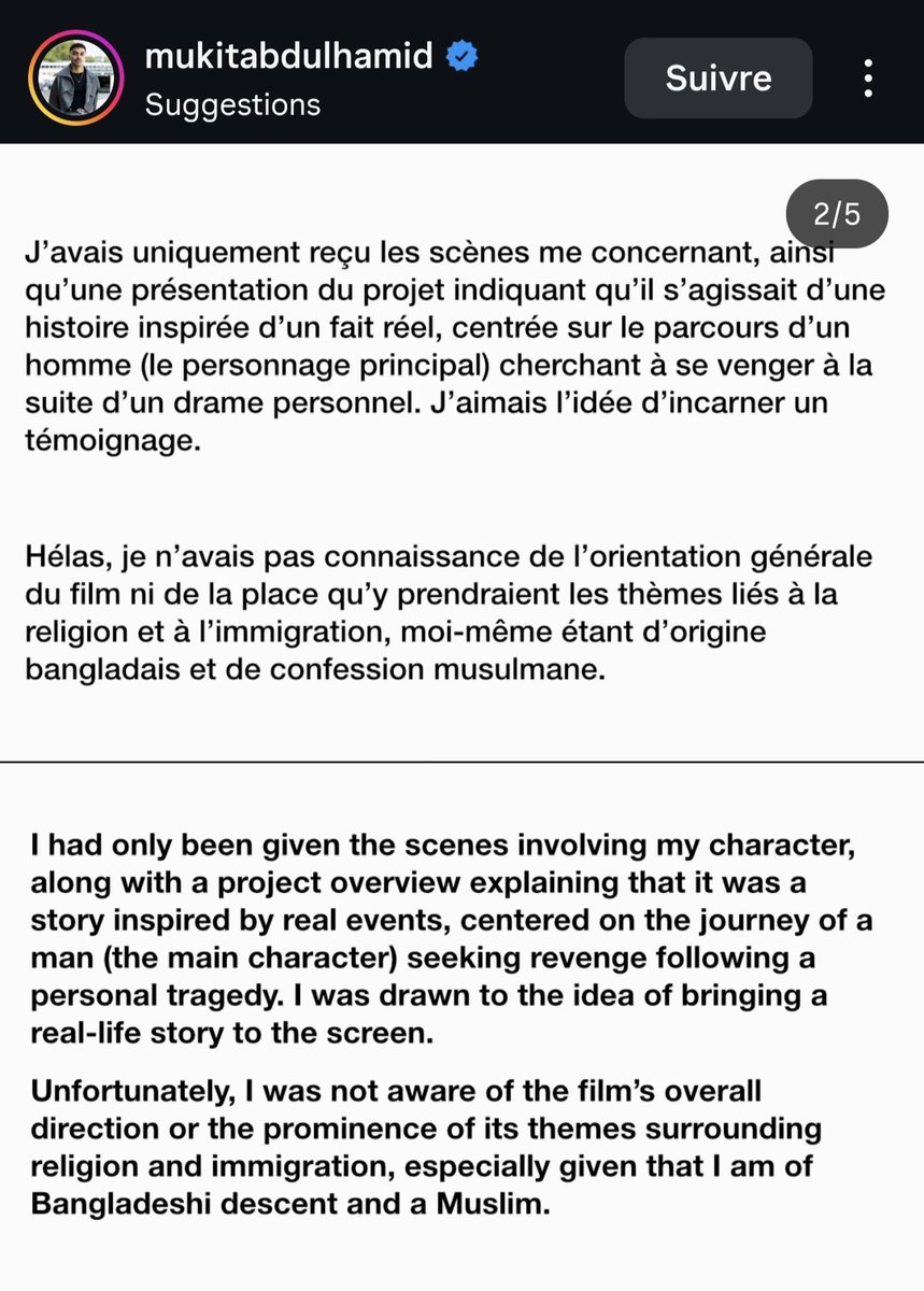 AzzTheMad's tweet photo. L'acteur français Mukit Abdul Hamid, qui joue le v*oleur dans Citizen Vigilante, s'est exprimé sur son rôle via son compte instagram. https://t.co/8Zp1nxMmEH