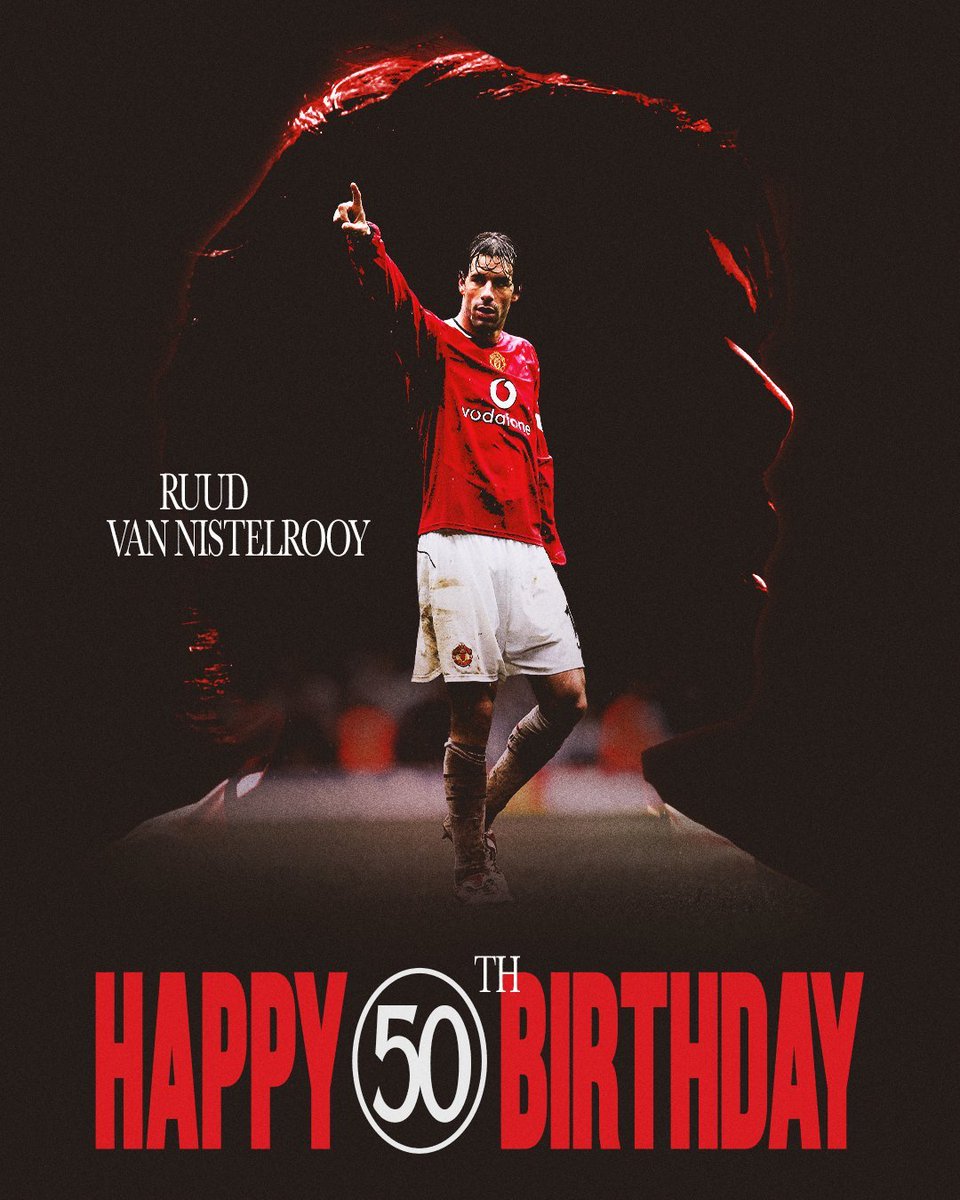 ManUtd_ID's tweet photo. Salah satu striker terbaik pada masanya 💪

Selamat ulang tahun ke-5️⃣0️⃣, Ruud ❤️🎂 https://t.co/DcshNmwTtV