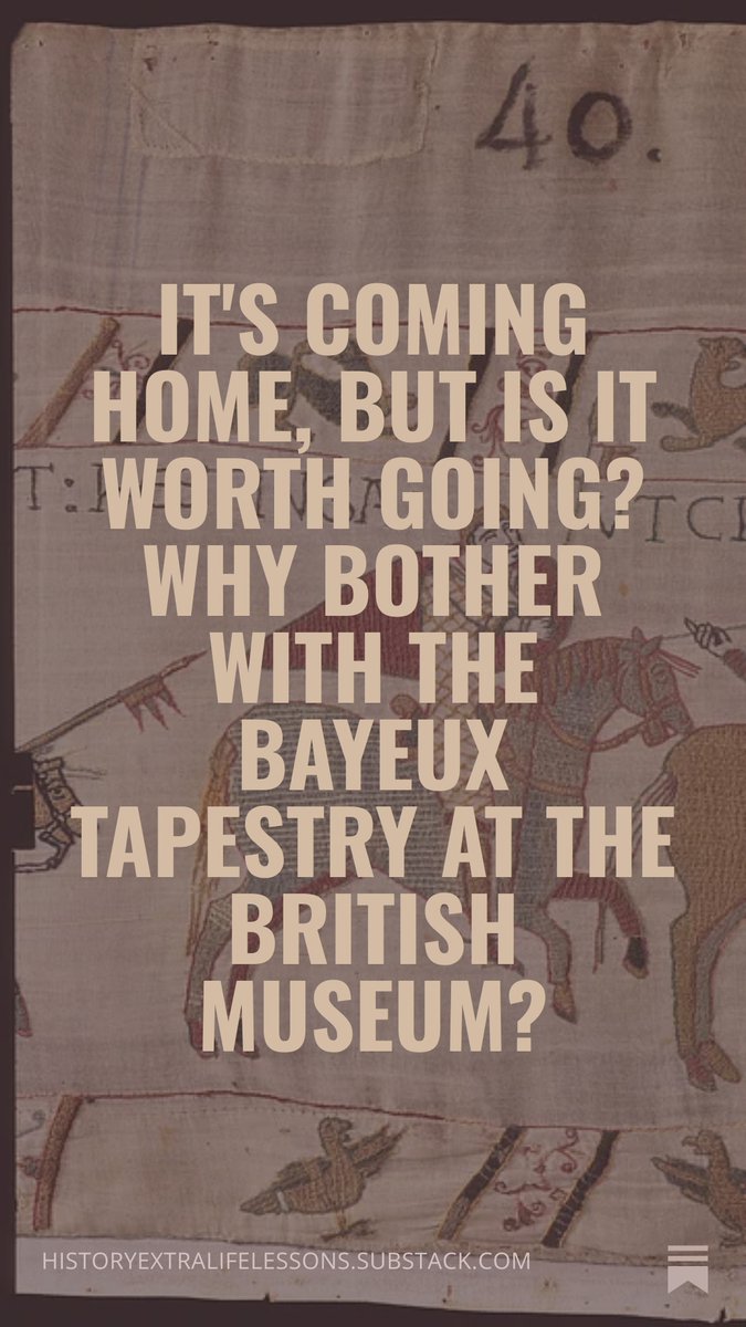 DJMusgrove's tweet photo. Tickets go on sale for the Bayeux Tapestry exhibition at @britishmuseum this morning. I was asked a few times when I was talking Tapestry @ChalkeFestival last weekend why people should go see it, so I've scribbled some thoughts here https://t.co/2fS3Bhn8w7 https://t.co/XBBN1CKLqK