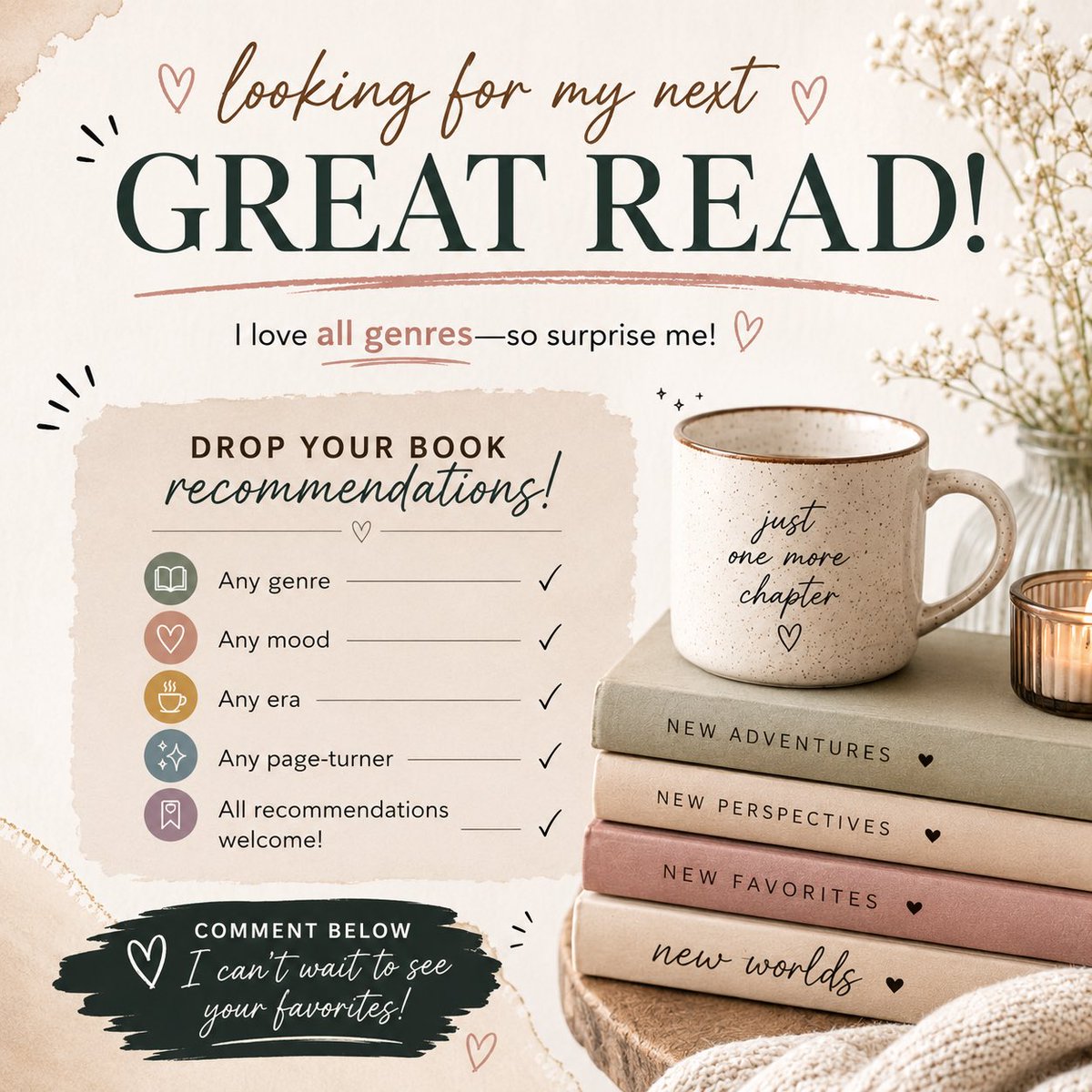 rorohamp's tweet photo. 📚 I'm looking for my next amazing read!
I'm open to ALL genres, so tell me the best book you've ever read and why. My TBR needs your help! ❤️📖
#BookRecommendations #BookTwitter #BookLovers #Bookstagram #Readers #TBR #ReadingCommunity #MustRead https://t.co/vFULkHO6Tk