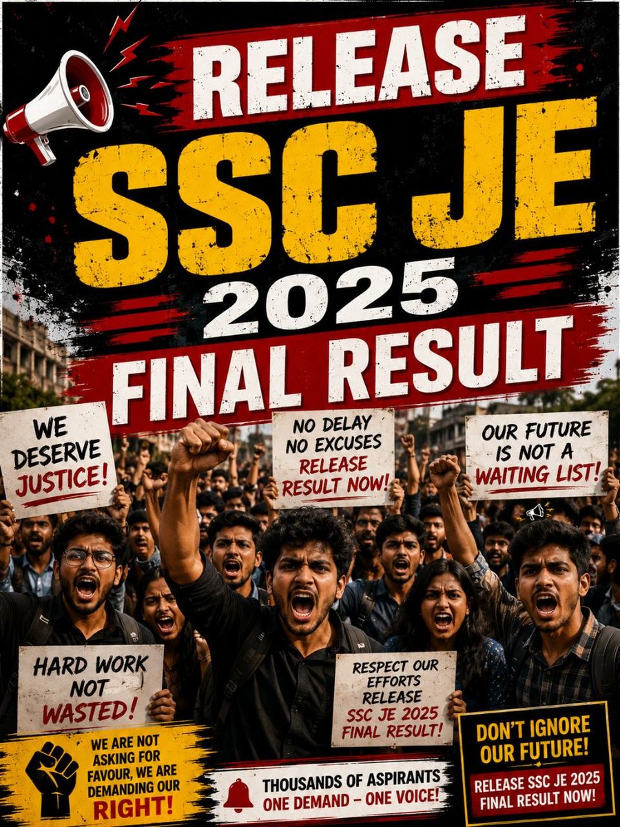 ee_mikku's tweet photo. SSC JE Mains 2025 Approx 85 days of waiting.
We urge the SSC Chairman to kindly release the final results immediately
#SSCJEMAINS2025RESULT
#RESULTSSCJE2025
@SSC_GoI https://t.co/3RZcIOoB01