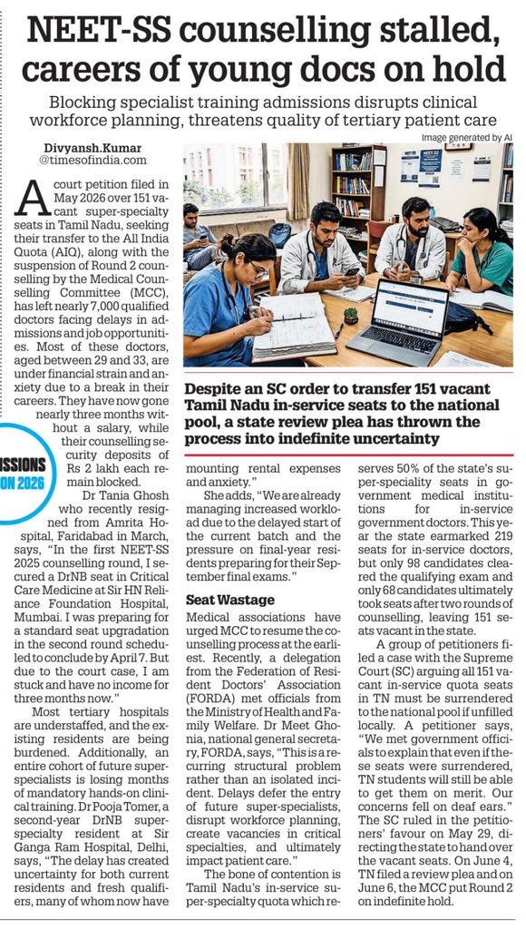 drs887's tweet photo. @narendramodi #NEETSS
Thousands of doctors are facing immense stress,financial hardship, and career uncertainty due to the delay in #NEETSS2025 counselling.
Please start #NEETSS counselling ASAP. Every day of delay matters
@MoHFW_INDIA @JPNadda @NMC_BHARAT @DghsIndia @PMOIndia @AnupriyaSPatel https://t.co/JWxtbkN1oF