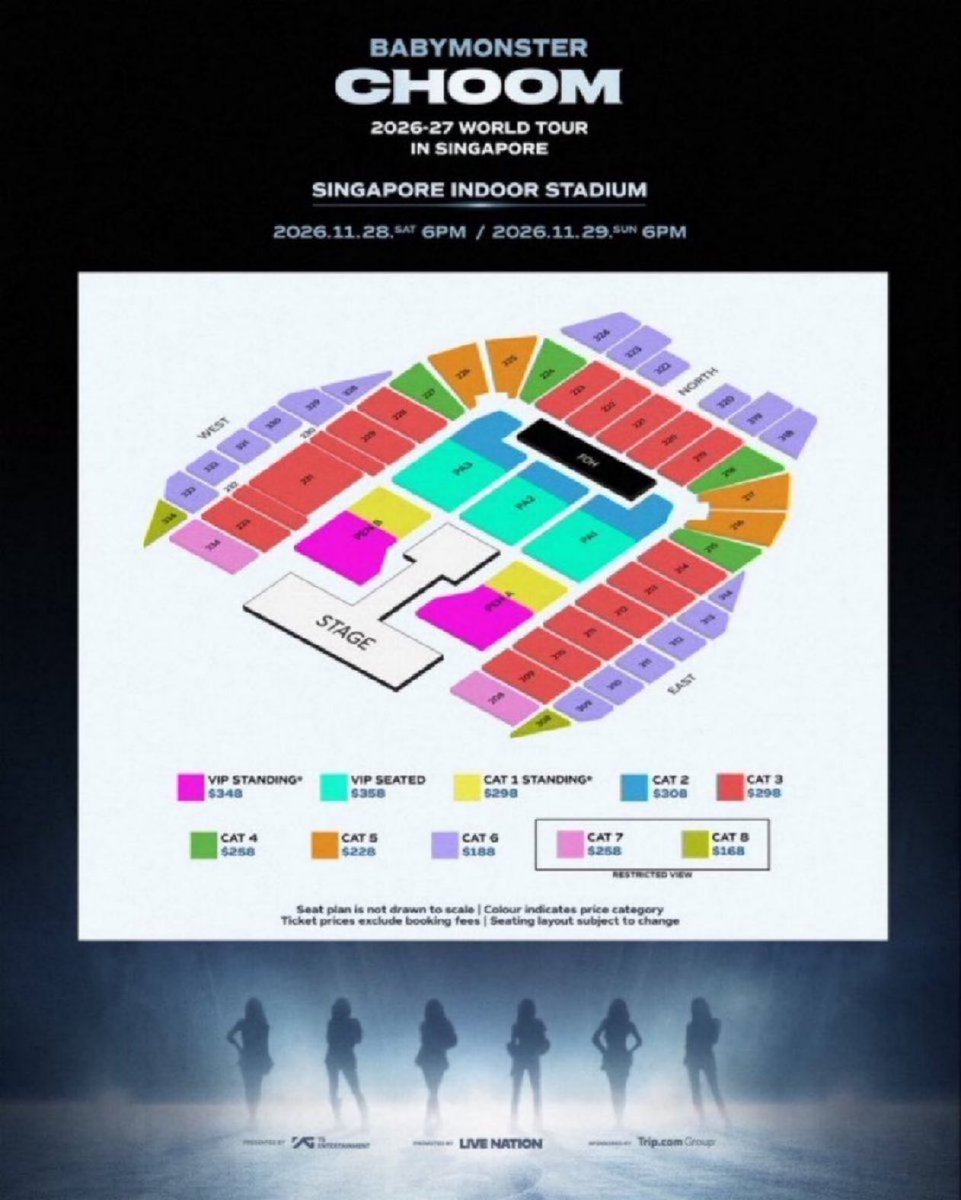 EngTheos's tweet photo. WTS 🇸🇬

2026–27 BABYMONSTER WORLD TOUR [춤 (CHOOM)] IN SINGAPORE

🎫 VIP Standing (Pen A)
🎫 VIP Seated (PA2)
🎫 CAT 1 / CAT 3

✨ Side-by-side seats
🌍 Interfans welcome

📩 DM to buy

#BABYMONSTER #베이비몬���터
#WORLD_TOUR #춤
#CHOOM #YG #BABYMONSTERinSG https://t.co/dFCXVPgQgV