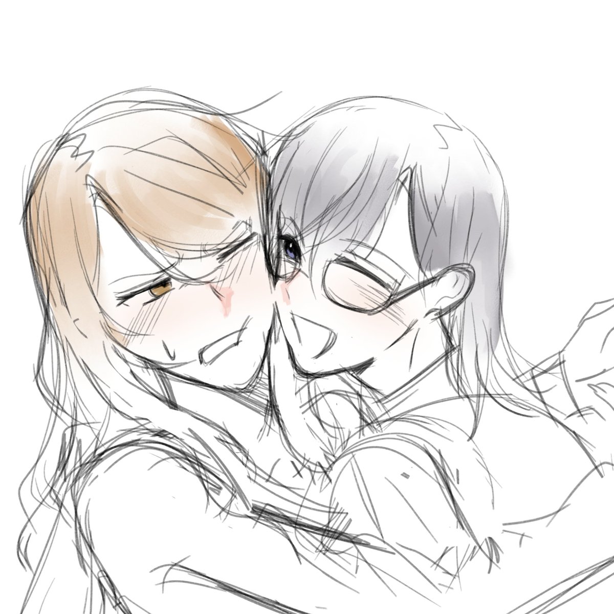 nessygoes's tweet photo. Mugino and Mii wip https://t.co/vjiudN27DS