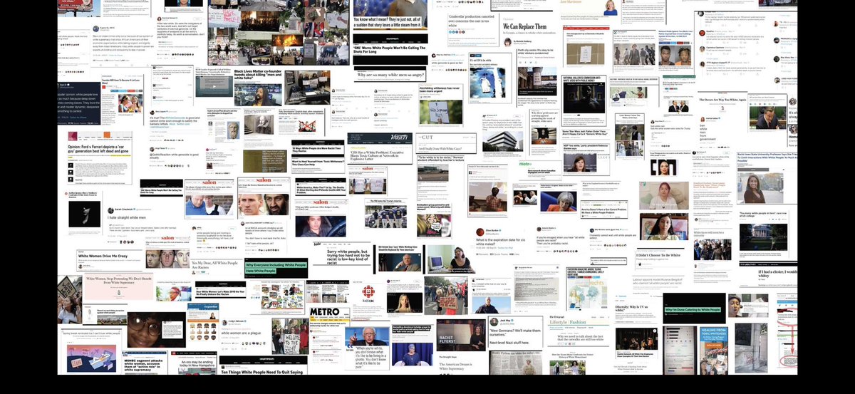 LuceAppreciator's tweet photo. @AmerPhilo2025 Collage of completely serious anti-white hatred articles. https://t.co/uKtB7WCuff