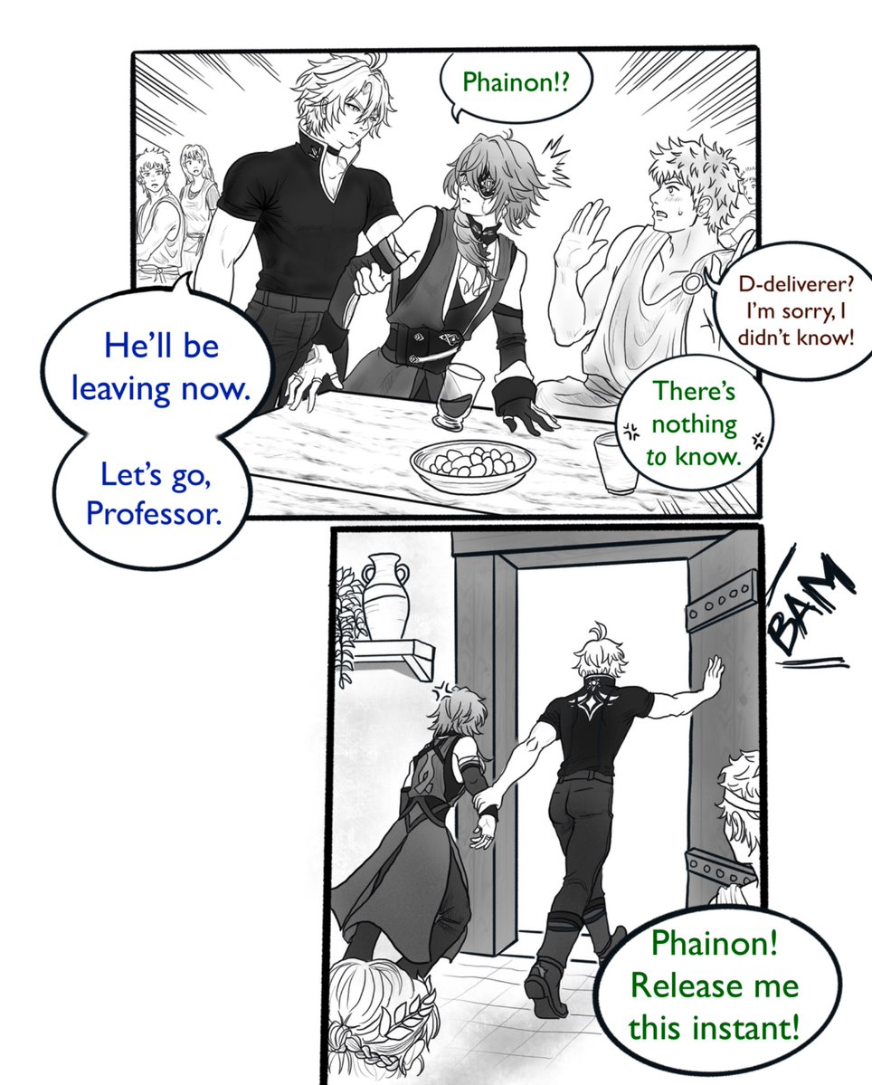 casophon's tweet photo. Comic version of scenario one
Jealousy (2/8)
#phainaxa https://t.co/RHilE4LUXi