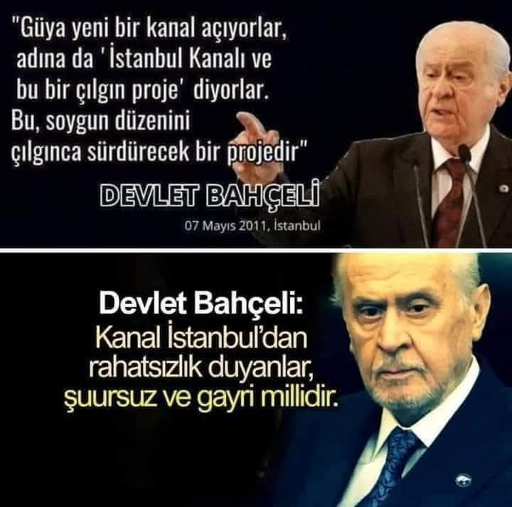 AAbdullahcelik's tweet photo. Sn. Bahçeli'nin 2011'deki açıklaması gerçegi yansıtmaktadır doğrudur ve aynı düşüncedeyim.

2022'deki Devlet Bahçeli'ye göre ise  2011`deki gibi düşünenler şuursuz ve gayri milli. https://t.co/61jwBkKnXw