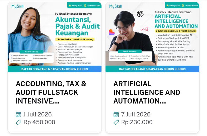 rubahikikomori's tweet photo. Halo para calon pekerja!

Kurangnya skill jadi penghambatmu lolos seleksi kerja? Ga usah khawatir. Di @myskill_id kalian bisa dapatkan itu.

Beli hanya di link bioku untuk dapatkan diskonnya! Yuk, tunggu apalagi? Dapetin skill idamanmu sekarang! 😉 #bootcamp #elearning #reviewcv https://t.co/SgLZ8iuK9Z