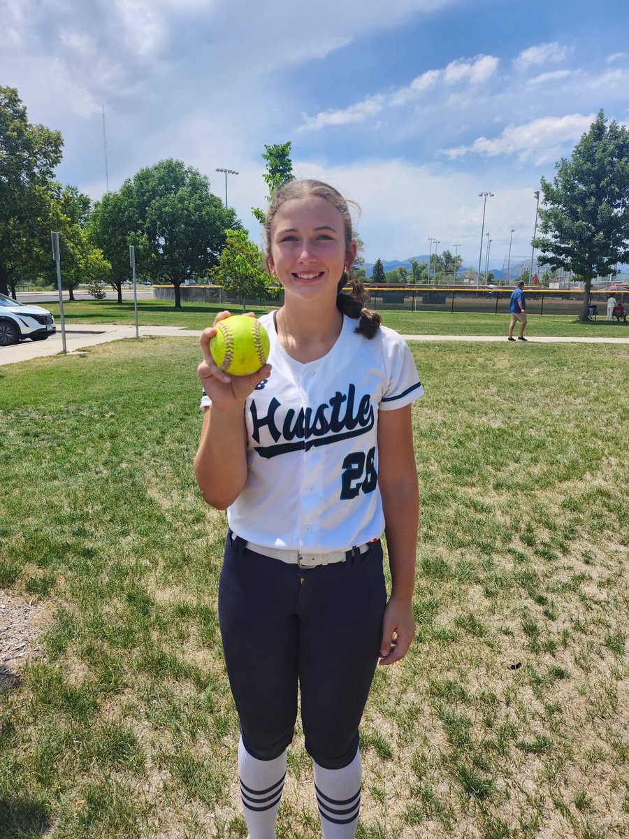 Hustle2030's tweet photo. 💣 💣 💣 Bomb Alert 💣 💣 💣 

Shoutout to Miss Bella Grant on her 9th home run of the season, with a massive solo shot over center field wall to tie the game late in game two of the day. Keep that bat hot 26!! #bombsquad https://t.co/Rdz3O9wkS2