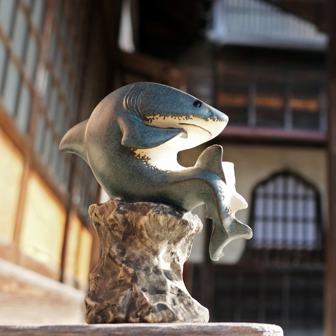 ceramimic2021's tweet photo. 考えるホホジロザメ🦈
#サメ #shark #考える人 https://t.co/US6wqP5h8a