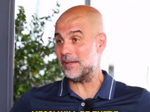 fcb_elias1's tweet photo. Pep Guardiola: 

“ Cristiano was a monster but the father of the monster is  Messi “ https://t.co/LDThHcib69