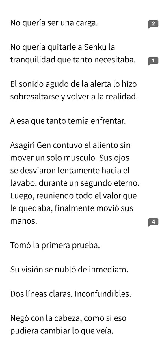 ItoFuyo's tweet photo. Day 1 - Pregnancy 
Capturas del cap 34, donde Gen descubre el embarazo. La última es del cap 35, donde le da a Senku la noticia.
Fanfic: Family for Rent

#sengen #mpreg https://t.co/3v65g5ZZle