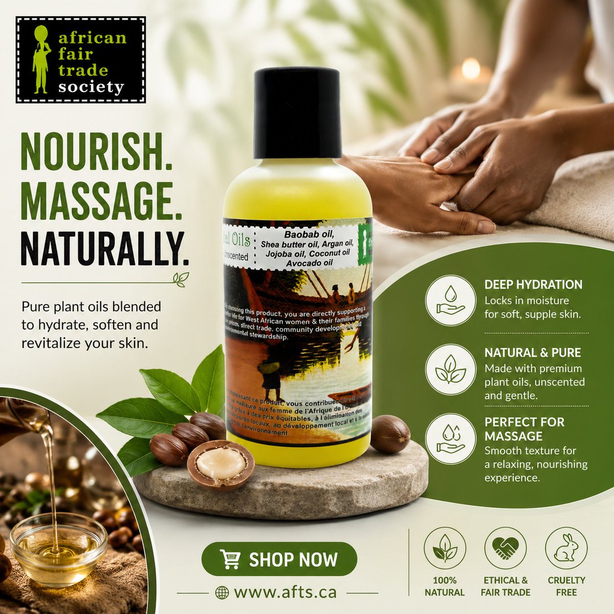 africanfair604's tweet photo. 🌿 Nourish. Massage. Naturally. 🌿

Another premium product promotion designed for African Fair Trade Society! 💚

🛒 Shop now: https://t.co/pdJ2WezByO

#usaskincare #canadaskincare #AfricanFairTradeSociety #NaturalMassageOil #Skincare #MassageTherapy https://t.co/Q2BZblqLYq