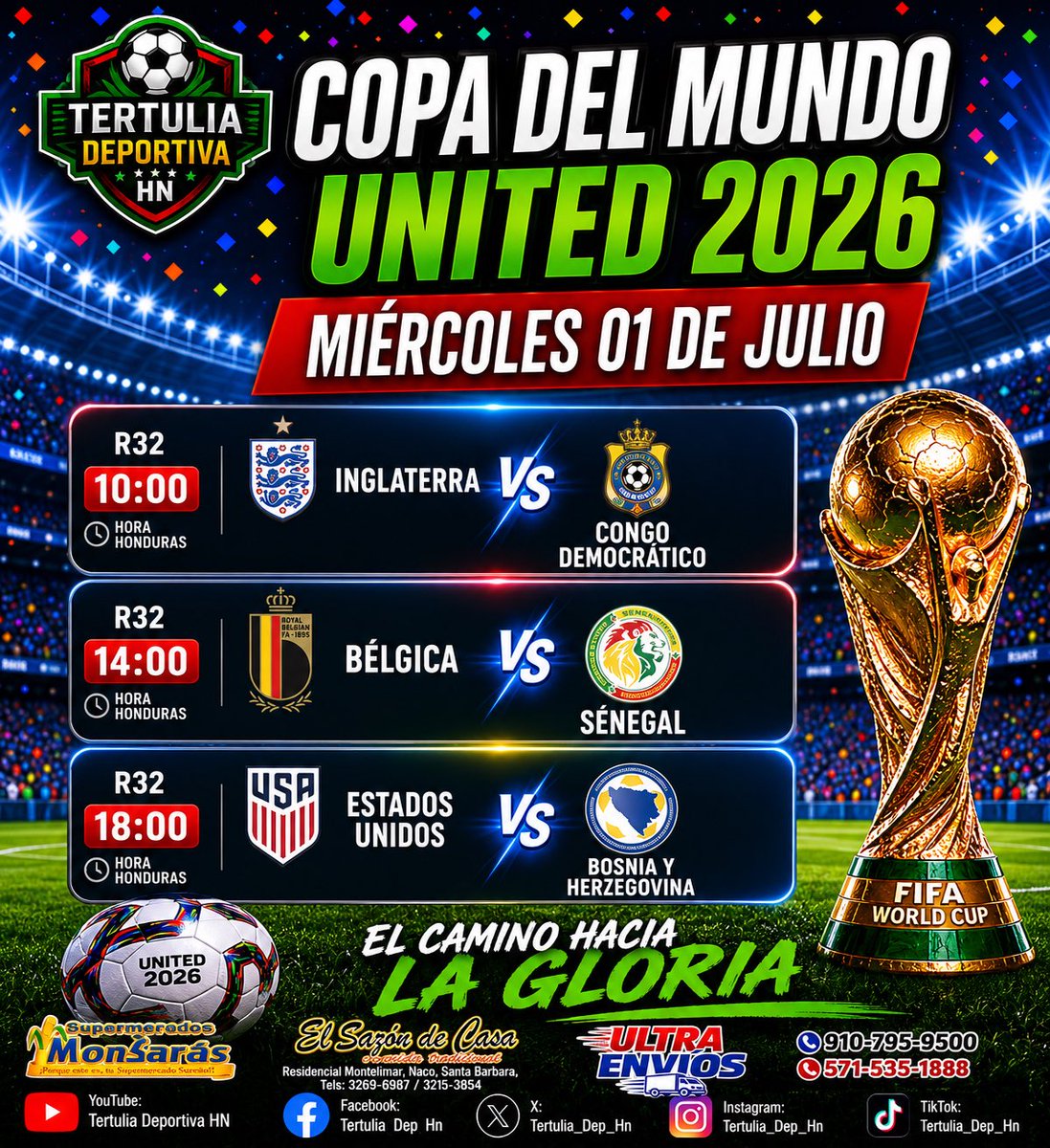 Tertulia_Dep_Hn's tweet photo. Programación para este miércoles 01 de Julio! https://t.co/qmd1XjhzOh