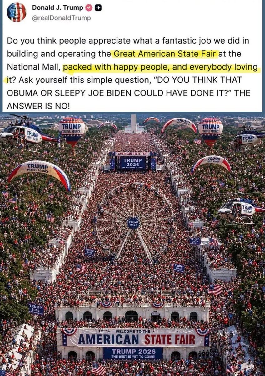 Packerf8ful1989's tweet photo. @realDonaldTrump Obama and Biden wouldn’t have posted such a clearly shitty AI picture claiming it was packed you tiny hand burnt Cheeto https://t.co/Ln4Wqn2FZP