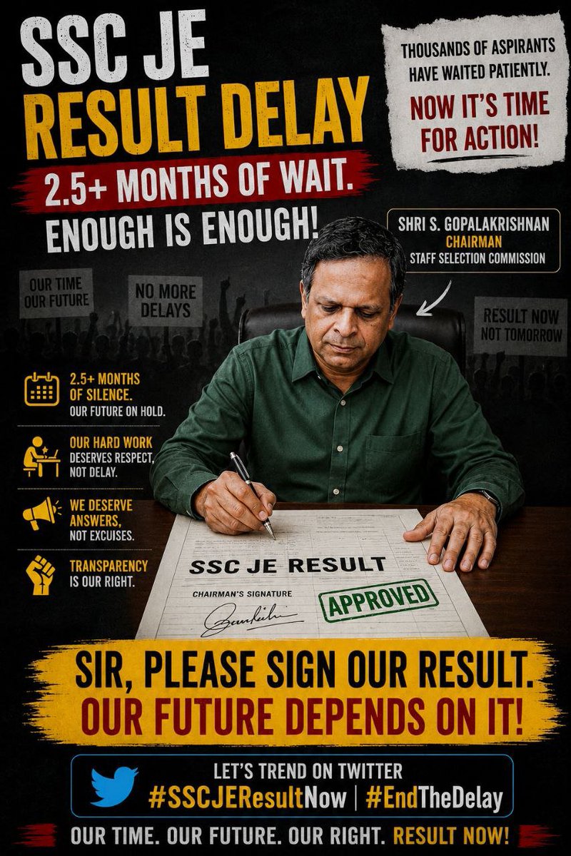 ee_mikku's tweet photo. Living under constant stress for approx 85 days is taking a toll on our mental health. With other exams around the corner, managing the pressure has become impossible. We request the SSC Chairman to please release the results 🙏
@SSC_GoI @DoPTGoI
@PMOIndia
#SSCJEMAINSRESULT2025 https://t.co/b9k7lx9cfe