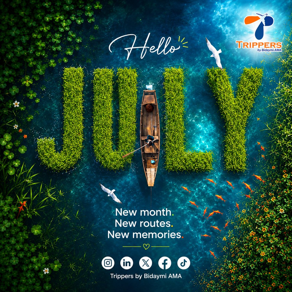 TrippersByBAMA's tweet photo. 🌍 Hello, July!

A new month is more than a change of date, it's a fresh opportunity to explore new horizons, embrace new experiences, and create stories that leave a lasting impact.

To every traveler, adventurer, tourism enthusiast, and storyteller, welcome to July! https://t.co/XZe0cKWPGT