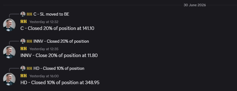 subtlepapi's tweet photo. Yesterday was all about locking in some profits in our best performing stocks 

Here's screenshots from our Executions desk in TrendHunters. https://t.co/5f7PmJQ59v