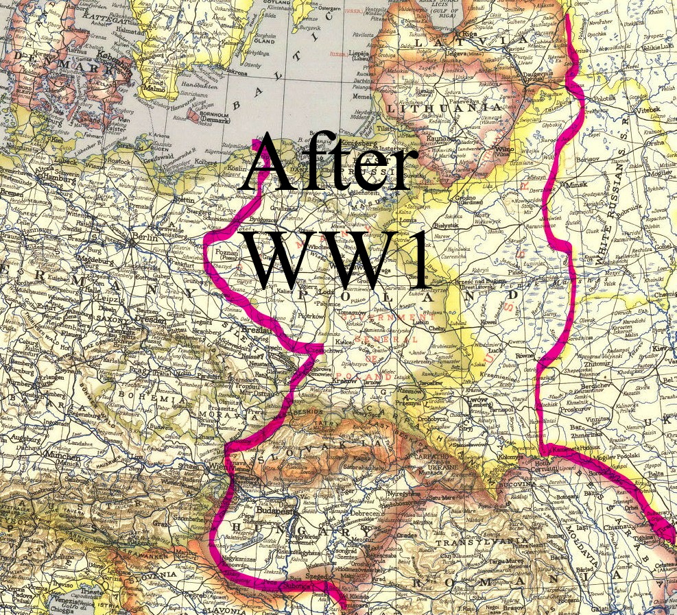 imcgilli's tweet photo. In his 1919 book "The Isolation of Japan" a mysterious Dutch diplomat named Sidney Osborne examines the causes and consequences of WW1.
https://t.co/ZHgk9bakT3

He describes how the West (America, England and France) created a barrier between Germany and Russia fearing an alliance between them.
The following maps show how the new states were created in order to prevent this from happening.
