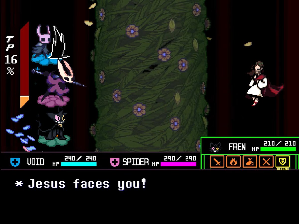 timmy_longlegs's tweet photo. wtf why is we fighting jesus in fucking deltarune https://t.co/DLV37Iq2wy