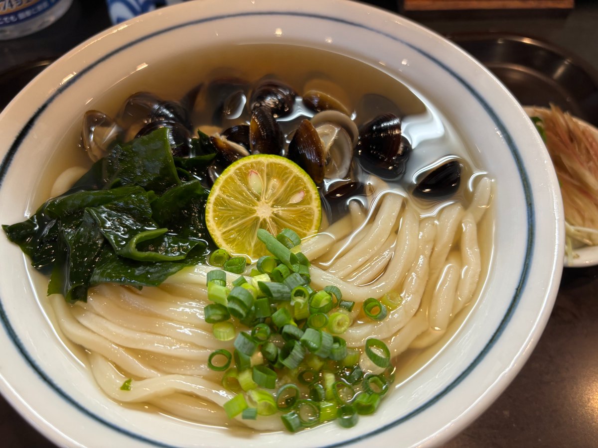 dinahsan's tweet photo. 冷やししじみうどん https://t.co/SHAEH2qyzM