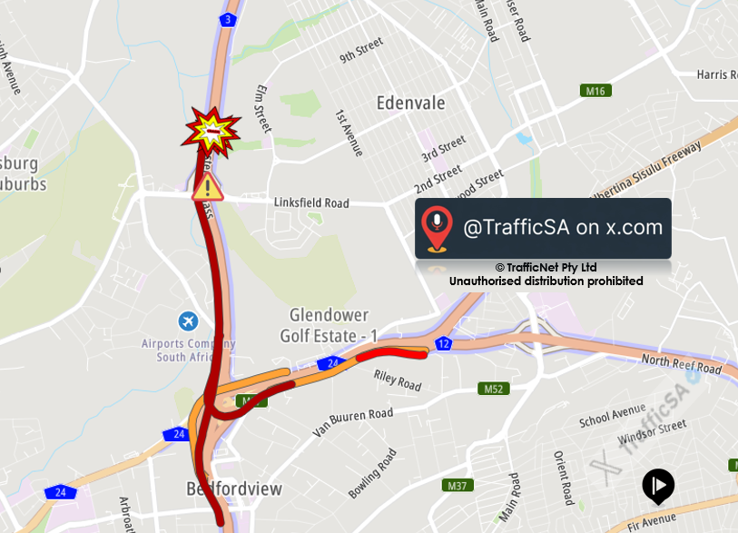 TrafficSA's tweet photo. JHB - N3 North https://t.co/aOEVZOnmxx