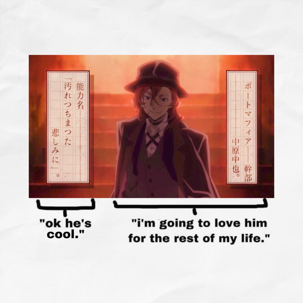 petitesmafia's tweet photo. daily Chuuya love tweet ʕ≧ᴥ≦ʔ
there will never be another him!! https://t.co/FNiDKWmc94