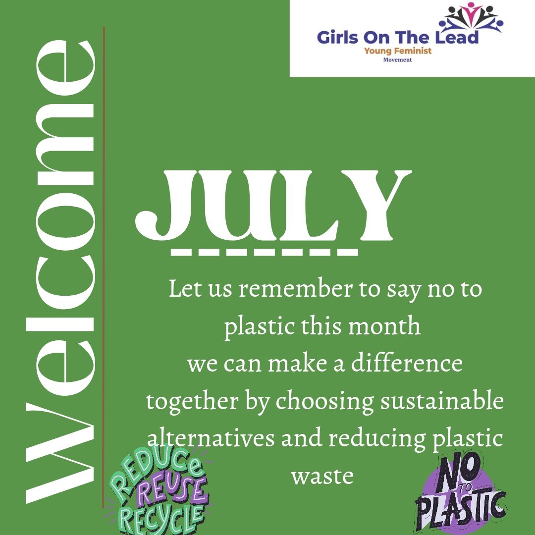 GOTLE_FM's tweet photo. HAPPY NEW MONTH!!
July is a global Plastic Free month, and our anti-plastic campaign continues. Join us in choosing to reuse.
#plasticfreejuly
#notoplastic
#girlsonthelead https://t.co/bJeon7vtyM