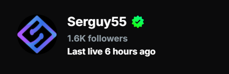 TheSerguy55's tweet photo. Huge milestone! After more than a year of grinding, endless hours of streaming, and building this incredible community from the ground up...

We are officially a VERIFIED STREAMER ON KICK! 🟢🏆

I can’t thank you guys enough for sticking by me through the struggle. We finally did it. The real grind starts now!