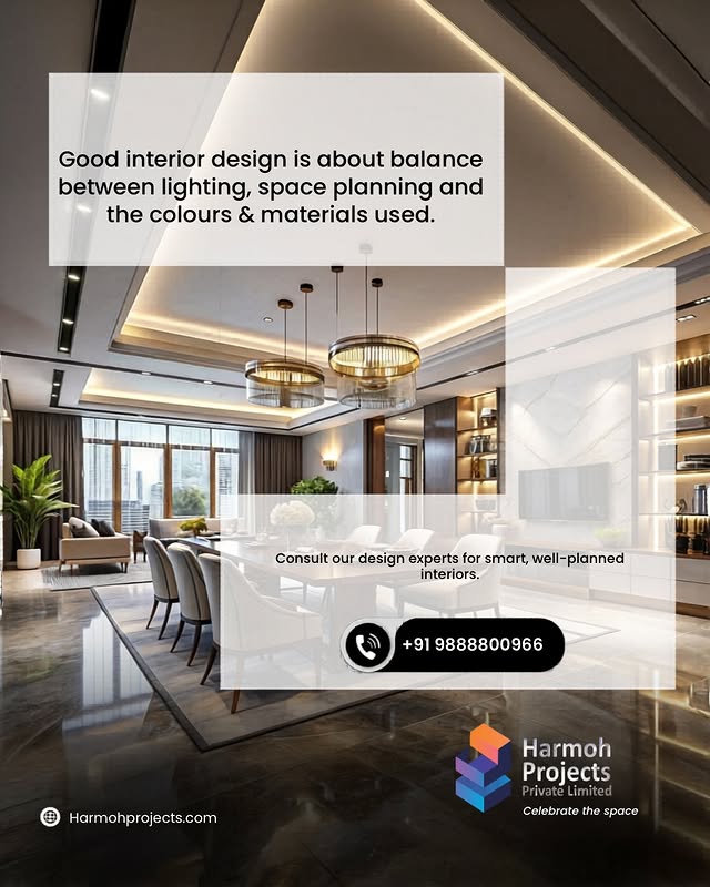 harmohprojects's tweet photo. Smart interiors start with balance — lighting, space &amp; materials. Harmoh Projects Pvt Ltd designs elegant spaces in Ludhiana, Punjab.
#InteriorDesign #HarmohProjects #constructioncompany
#interiordesigner https://t.co/v3FOnyDJjT