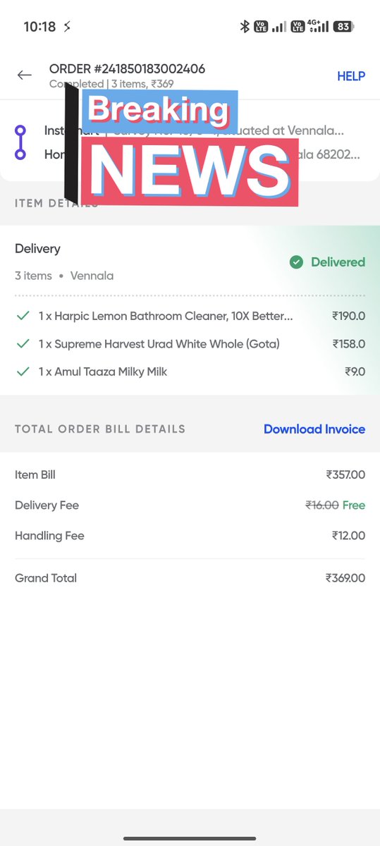 anandmathai's tweet photo. Ordered atta and urud in @SwiggyCares @Swiggy #instamart. But they delivered entirely different items including cigarettes. Now they are not ready to deliver my order nor ready to refund my amount. What kind of service is this? @jagograhakjago https://t.co/KhdXT9lmH8