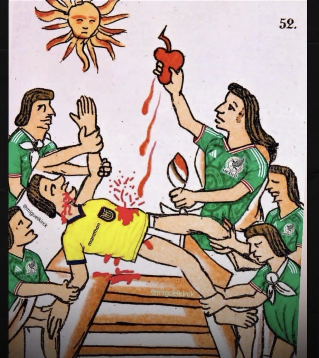 LEO_Mxli's tweet photo. @Giocondaps16 Aquí te comparto otra caricatura más realista , se llama el sacrificio!!!
Jajaja ,viva México 🇲🇽!!! https://t.co/wegwwx9w09