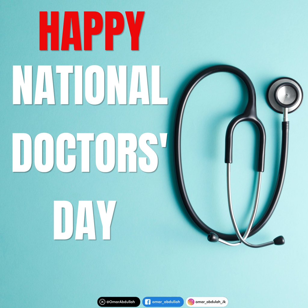 CM_JnK's tweet photo. On National Doctors' Day, the Chief Minister extended his heartfelt greetings to the medical fraternity, expressing deep appreciation for their unwavering dedication to saving lives and serving humanity, often under the most challenging circumstances. He acknowledged the invaluable contribution of doctors in strengthening healthcare and wished them continued success in their noble service.