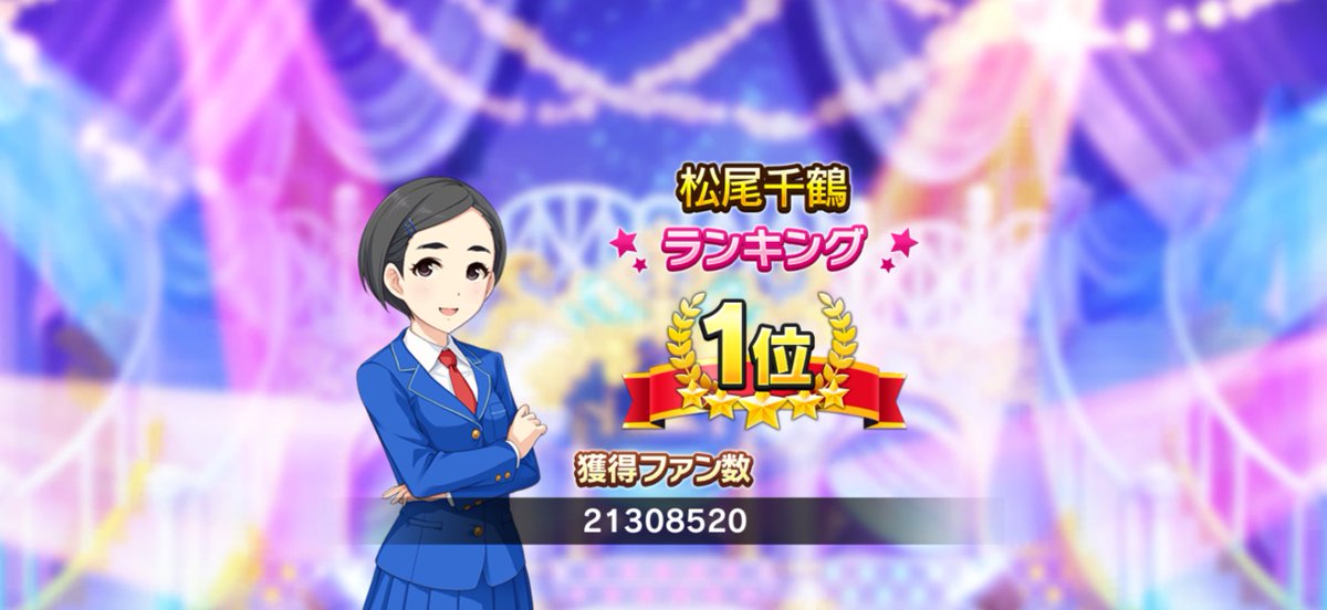 nanometh61p's tweet photo. 松尾千鶴1位🥇 https://t.co/MvZy2xhqif