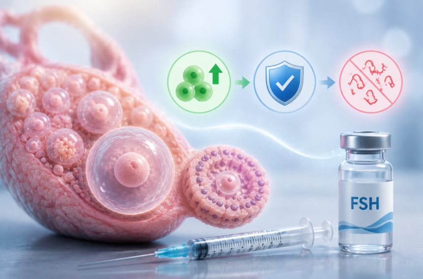 RDM_Office's tweet photo. High-dose fertility #hormone #FSH ramps up cell survival signals in the #ovary while keeping cell death markers unchanged, suggesting it boosts rather than harms egg-producing cells. This could reassure patients and clinicians about the safety of standard #fertility treatments.🧐
@RDM_Office 
https://t.co/YcNjpzGurC